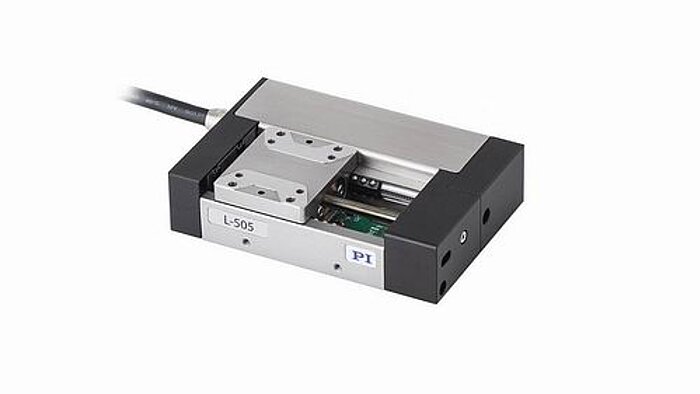 PI L-505 miniature linear stage with high-precision piezo motor drive