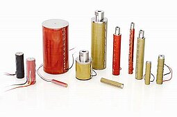 Collection of PI PICA piezo stack actuators in various sizes and form factors