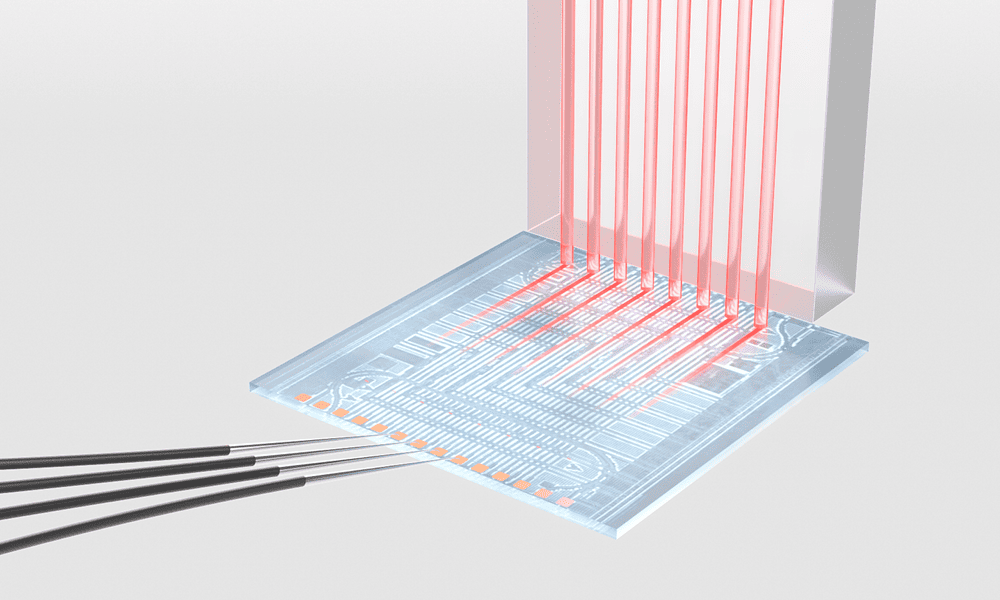 PI ultracompact photonic alignment engine array for automated fiber coupling
